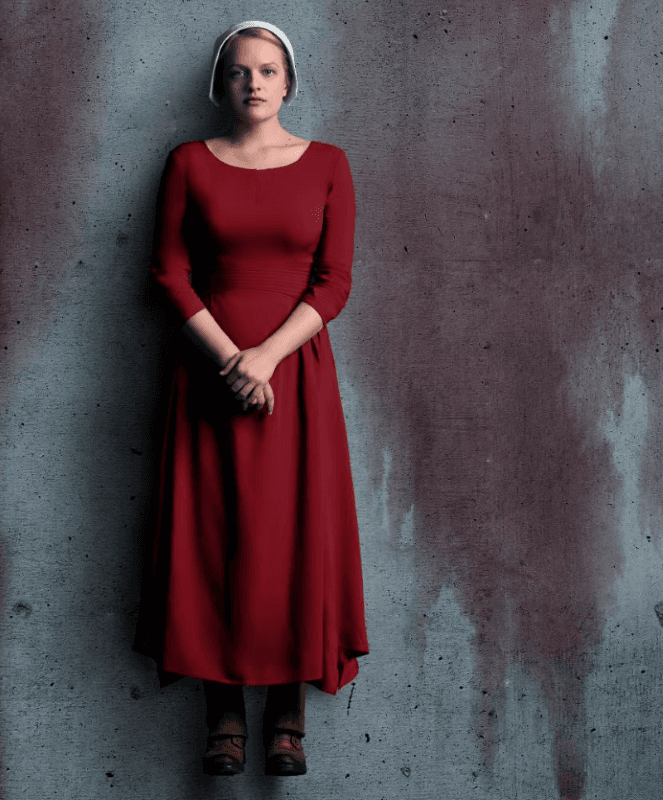 DIY Handmaid's Tale - Offred Kostüm mit Magdhut, Kleid rot, Rock rot, Jutbeutel, Umhang mit Kaputze