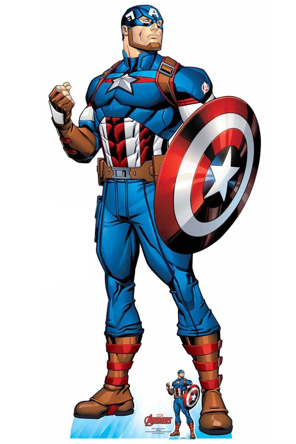 DIY Captain America Kostüm mit Anzug mit Helm, Schild, Militärgürtel, Handschuhe, Stiefel