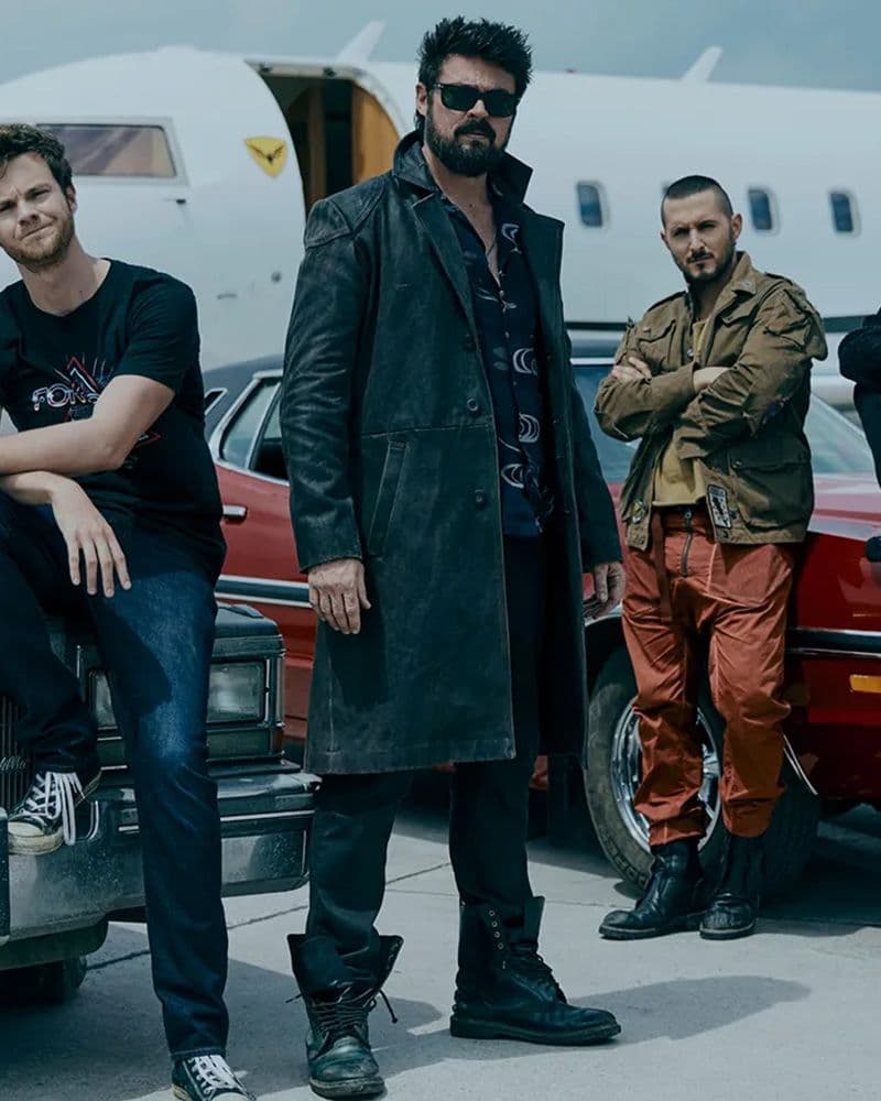 DIY Billy Butcher - The Boys Kostüm mit Hawaii Hemd, Chino, Ledermantel, Armbanduhr, Vollbart